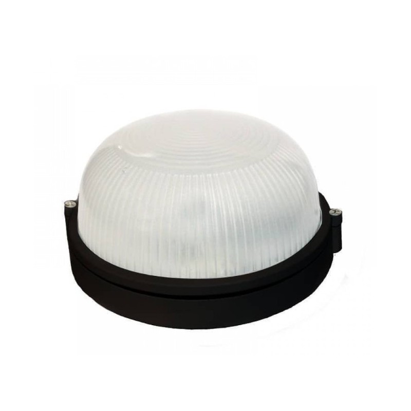 Šviestuvas 1301 (CT-R100A) 100W, E27, IP44, juodas aliuminis, apvalus Šviestuvas 1301 (CT-R100A) 100W, E27, IP44, juodas aliuminis, apvalus