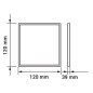 LED kvadratinė panelė 6W, 2700K, v/t (virštinkinė), 480lm, 165-265V