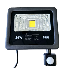LED prožektorius COB su judėsio davikliu, 30W, 2700lm, 4200K, 90lm/W, IP66, 85-265V