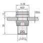 AD22-22DS signalinė LED lemputė armatūra, ~230V, raudona