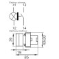 Mygtukas su pašvietimu XB2-BW3561, be fiksacijos, 400/230V, NO, geltonas