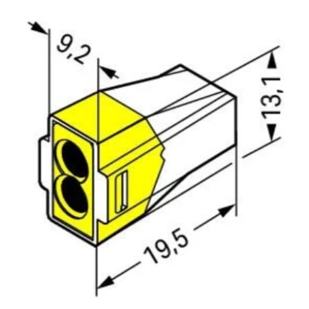 Laidų jungtis CMK-2, 1,0-2,5mm² 450V 24A