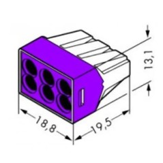 Laidų jungtis CMK-6, 1,0-2,5mm², 450V, 24A