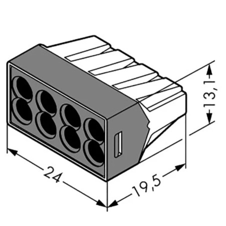 Laidų jungtis CMK-8, 1,0-2,5mm², 450V, 24A