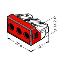 Laidų jungtis CMK-123, 1,5-6,0mm², 450V, 24A