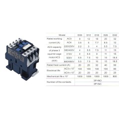 LC1-D18 kontaktorius 18A, 230V (7,5 kW)