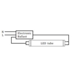 LED lempa 1,2m, 18W, G13, T8, AC165-265V, 4200K, dvipusė, Al+Pl