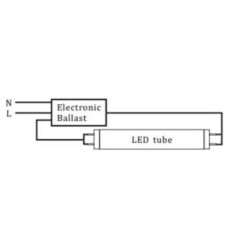 LED lempa 120cm, 18W, G13, T8, AC165-265V, 4200K, dvipusė, Al+Pl