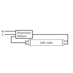 LED lempa 120cm, 18W, G13, T8, AC165-265V, 2700K, dvipusė, Al+Pl