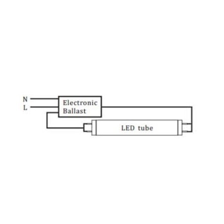 LED lempa 1,2m, 18W, G13, T8, AC165-265V, 2700K, dvipusė, Al+Pl