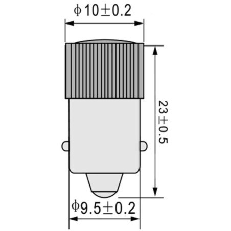 Indikacinė LED lemputė, BA9s, ~230V, raudona