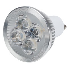 LED balta (šilta) lemputė, 4x1W GU10 2800-3300K 250lm AC100-250V