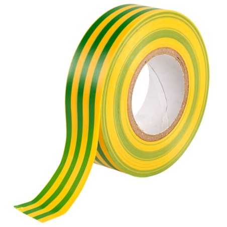 Izoliacija PVC 0,13mm/19mm 20 jardų, geltona/žalia