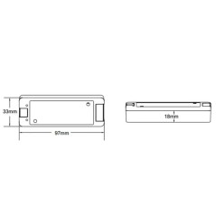 LED juostos valdiklis V1 8A Push-Dim