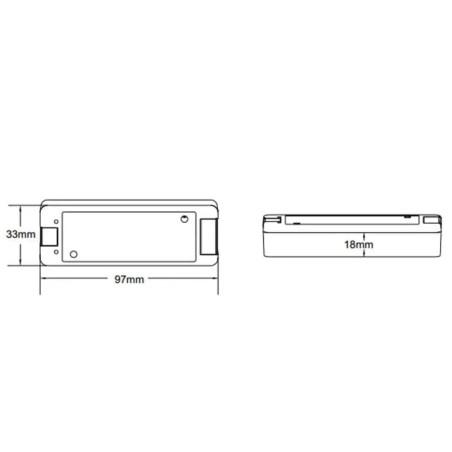 LED juostos valdiklis V1 8A Push-Dim