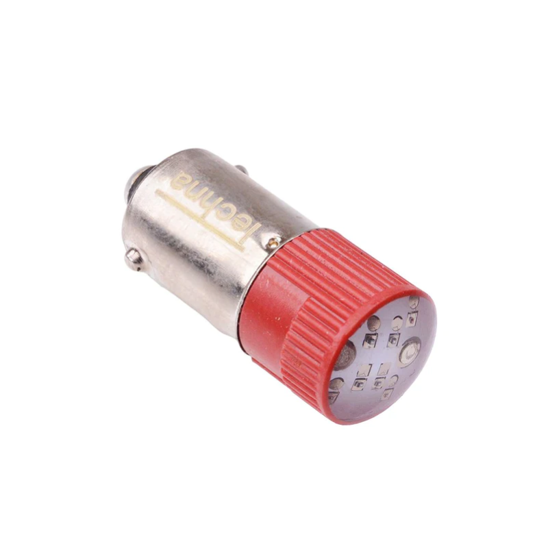 Indikacinė LED lemputė, BA9s, ~24V, raudona