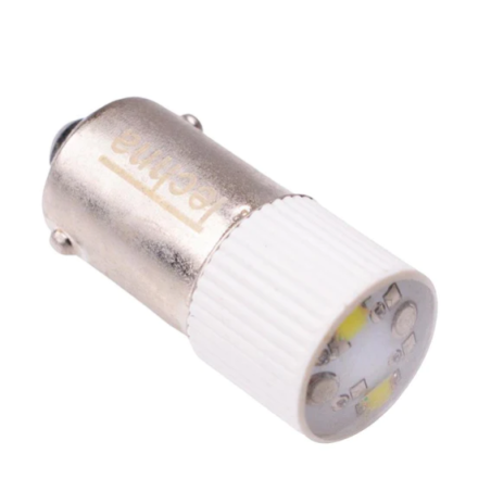 Indikacinė LED lemputė, BA9s, ~230V, balta