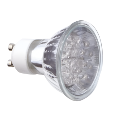 LED 20 geltona lemputė, 1W, GU10, 3000-4000MCD, 585-590Nm, 15°