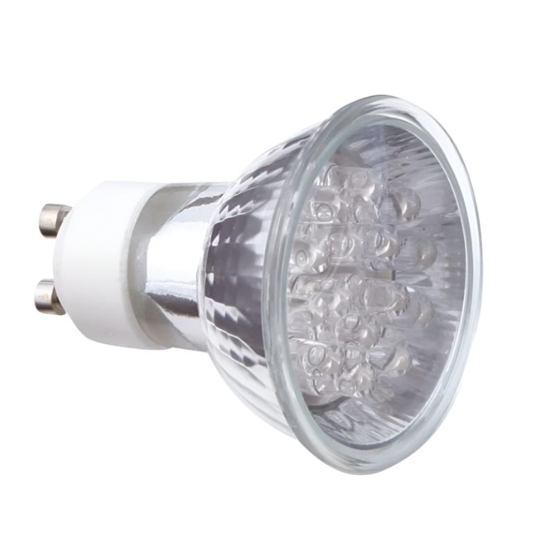 LED 20 geltona lemputė, 1W, GU10, 3000-4000MCD, 585-590Nm, 15°