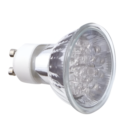 LED 20 geltona lemputė, 1W, GU10, 3000-4000MCD, 585-590Nm, 15°