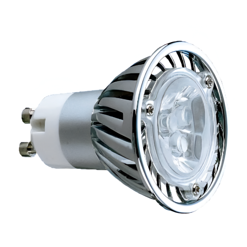 LED geltona lemputė, GU10-5, 3x1W, 80Lm, 585-590Nm, 220-240V