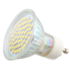 LED balta šilta lemputė, 2800-3300K, 3,5W, 240-280lm, SMD3528x60, GU10, 220-265V