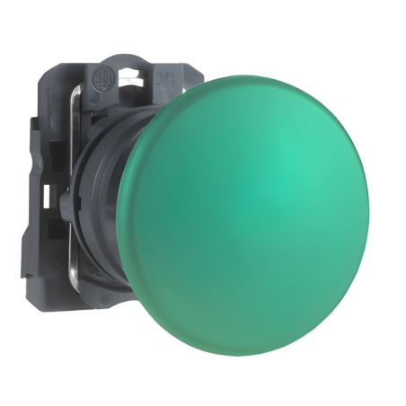XB5-AC31 mygtukas be fiksacijos, žalias, grybo formos Ф40, NO