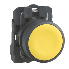 XB5-AA51 mygtukas be fiksacijos, geltonas, NO
