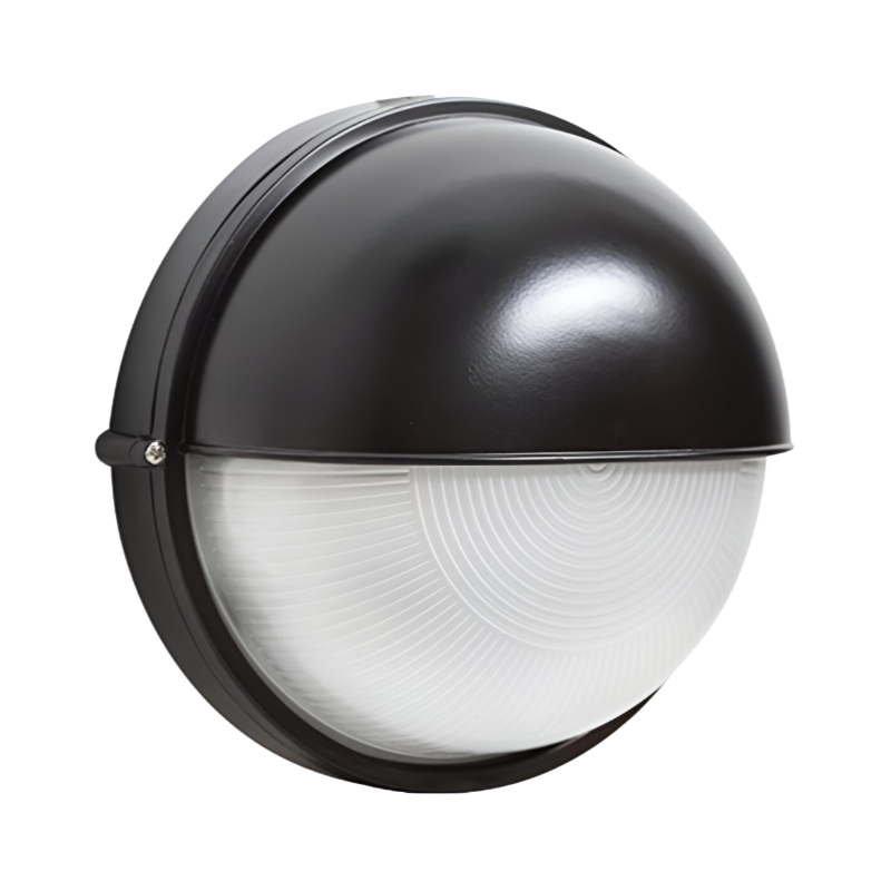 Šviestuvas 1302, apvalus, pusiau uždaras, 60W, E27, IP54, juodas aliuminis Šviestuvas 1302, apvalus, pusiau uždaras, 60W, E27, IP54, juodas aliuminis