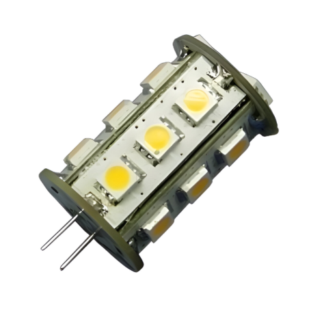 LED lemputė G4, SMD5328x18, 1W, 70-90Lm, 2900-3500K, 12V AC/DC