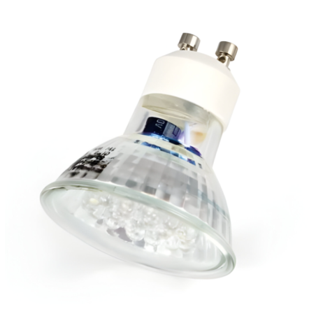 LED balta lemputė SMD12, GU10, 220-240V, 3W, 5500MCD, 6500K, 120°