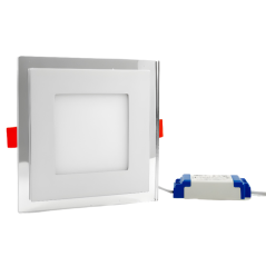 LED kvadratinė panelė, dviejų spalvų su perjungimu, 10W, 2700K, 900lm, 165-265V