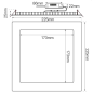 LED kvadratinė panelė 20W, 4200K, 1600lm, 165-265V