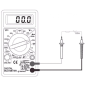 DT830D skaitmeninis multimetras, voltmetras, ampermetras, ommetras