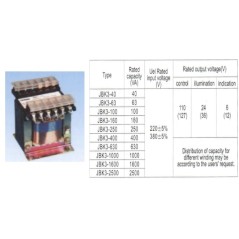 Transformatorius JBK3-630VA, 230V-110/42/24V