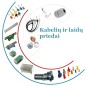  Kabeliai, laidai ir jų priedai 